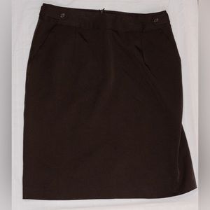 Courtenay stretch brown skirt size 8 with pockets